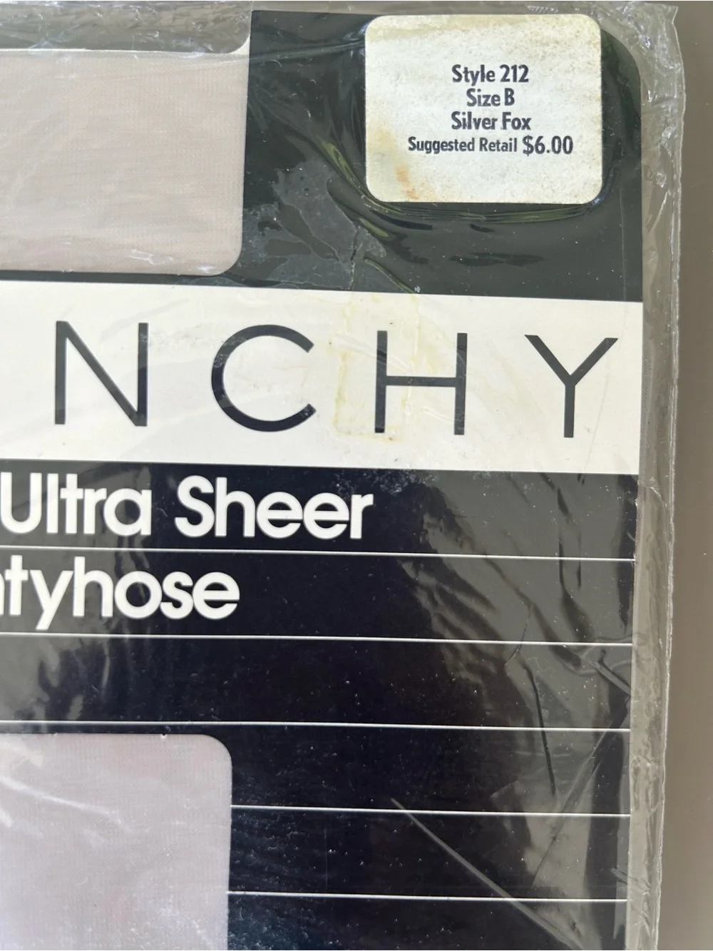 VTG Givenchy French Ultra Sheer Pantyhose Sz B Silver Fox Lot of 2 Control Top